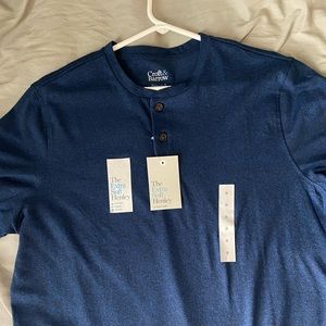 CROFT & BARROW HALF BUTTON LONG SLEEVE